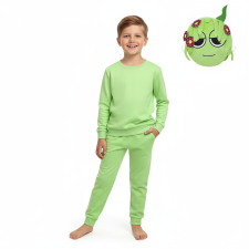 Kids Sprunki Incredibox Vineria Costume - Sweater Pants Mask Set Green Vineria Sprunki Cosplay