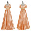 Bridgerton Medieval Regency Costume - Orange Dress Medieval Regency Cosplay