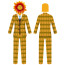 IF Movie Flower Costume - Bodysuit Mask Flower Cosplay