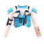 Girls K-Pop Demon Hunters Zoey Costume - Blue Yellow Jacket Shirt Pants Set Zoey Cosplay