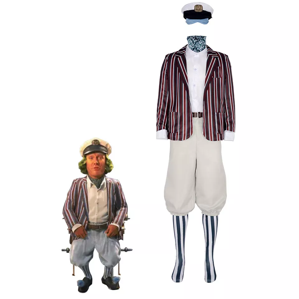 Wonka 2023 Oompa-Loompa Costume - Striped Suit Set Oompa-Loompa Cosplay
