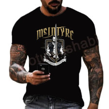 WWE Drew Mcintyre Costume - Black Shirt Holding Sword Logo Drew Mcintyre Cosplay