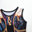 Girls K-Pop Demon Hunters Zoey Costume - Black White Gold Sleeveless Mini Dress Stage Outfit Zoey Cosplay