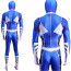 Power Rangers Blue Ranger Sentai Costume - Bodysuit with Belt Pattern Bodysuit Blue Power Ranger Cosplay
