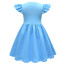 Girls Sprunki Sky Blue Costume - Dress Mask Set Sky Blue Sprunki Cosplay