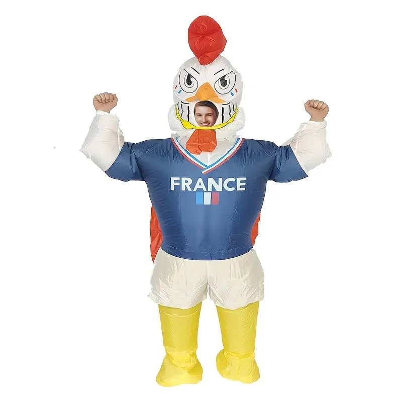 France Rooster Mascot Inflatable Costume - France Rooster Mascot Cosplay