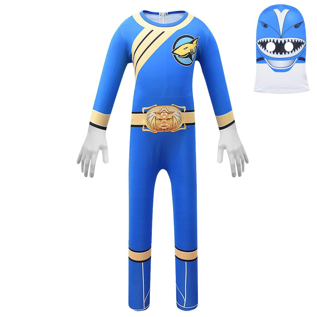 Hyakujuu Sentai Gaoranger Gao Blue Kids Lycra Cosplay Costume