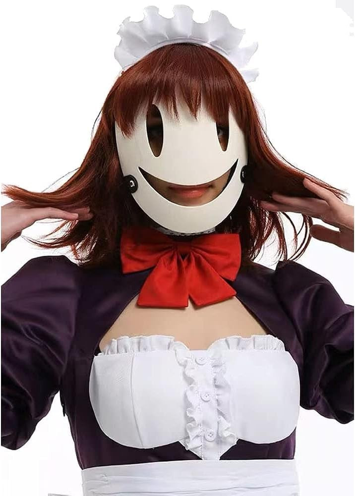 High-Rise Invasion Maid Mask Wig - Maid Mask Cosplay Costume Wig Prop