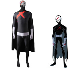 Teen Titans Academy Red X Costume - Bodysuit Cape Set Red X Cosplay