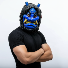 K-Pop Demon Hunters Demon Mask Prop - Kpop Demon Hunters Angry Demon Costume Cosplay Mask