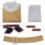 M3GAN Megan Costume - White Beige Dress Megan Cosplay