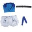 ABBA Benny Andersson Costume - White Blue Tracksuit Benny Andersson Cosplay
