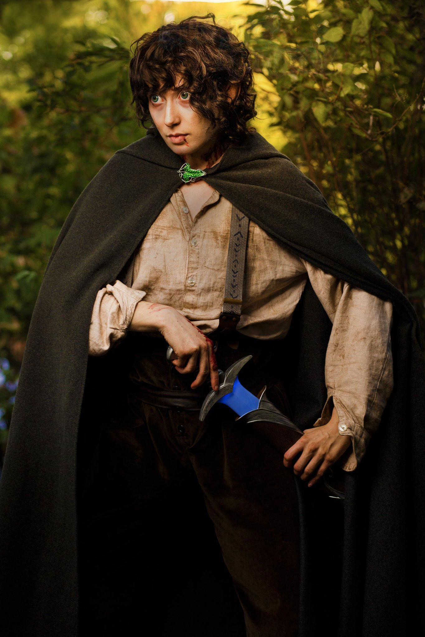 Lord of the Rings Frodo Baggins Wig - Short Wavy Curly Wig Frodo Baggins Cosplay Costume