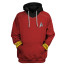 Star Trek The Original Series Starfleet Red Uniform Costume - Hoodie Sweatpants Starfleet Red Uniform Cosplay