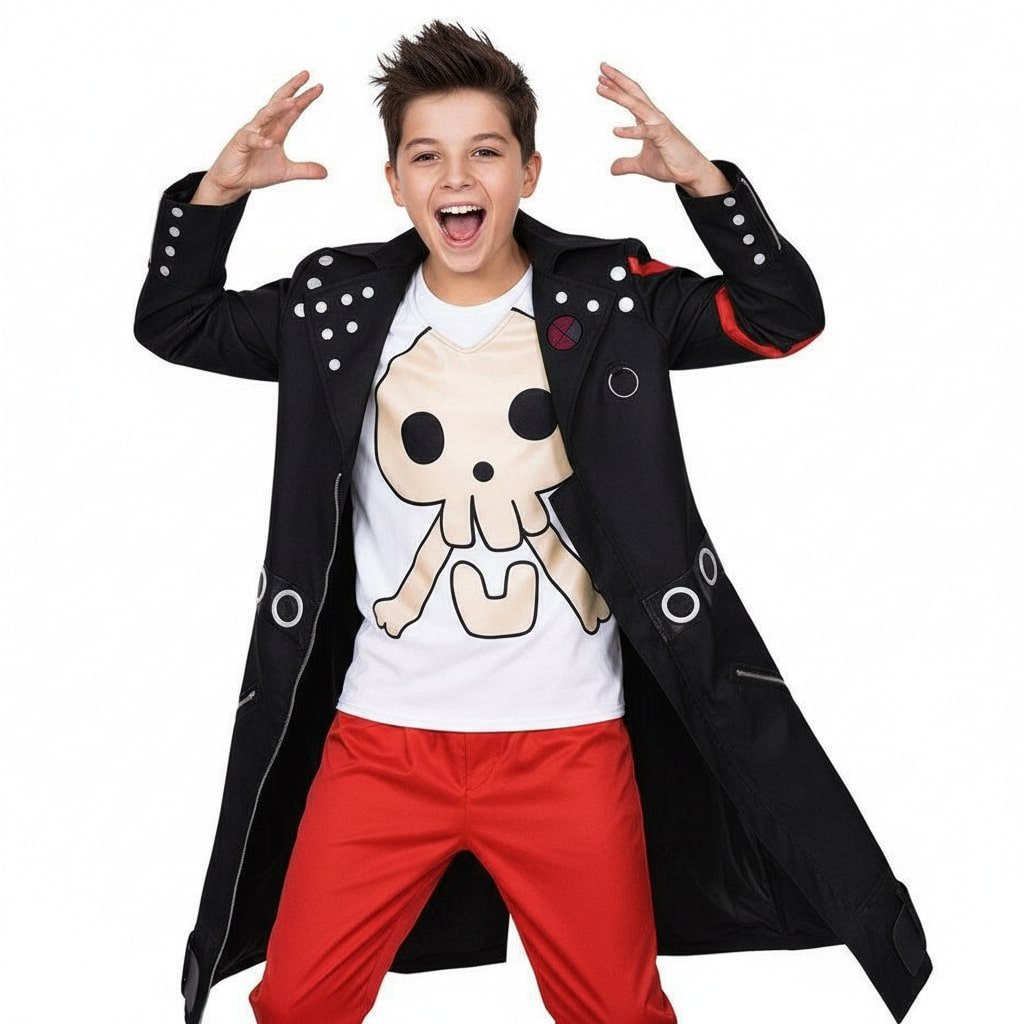 One Piece Red Luffy Costume - Shirt Jacket Shorts Set Luffy Cosplay