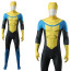 Invincible Comic Style Original Suit Costume - Yellow Black and Blue Comic Style Bodysuit Invincible Cosplay