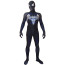 Spider-Man Symbiote Venom Costume - Black Muscle Pattern Bodysuit Mask Venom Cosplay