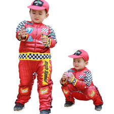 Formula 1 Driver Costume - Kids Muscle Suit Formula 1 Driver Cosplay