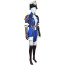 Arcane League of Legends Caitlyn Costume - Blue Dress Hat Set Caitlyn Cosplay