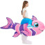 Riding Clownfish Inflatable Costume - Riding Pink Purple Clownfish Cosplay