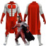 Invincible Omni-Man Nolan Costume - Red White Bodysuit Mask Cape Set Omni Man Cosplay