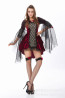 Halloween Masquerade Ball Fancy Vampire Queen Red Dress Costume