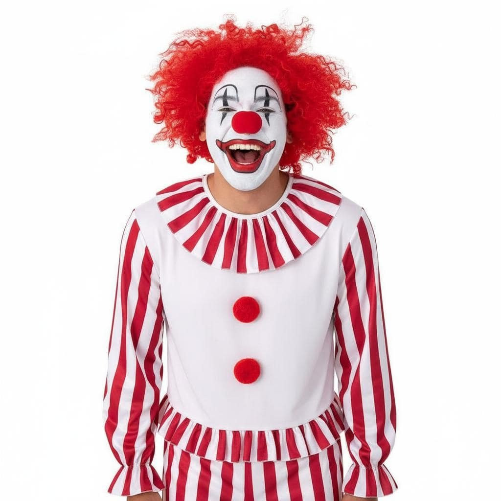 Clown in a Cornfield Costume - Striped Shirt Pants Clown Cosplay