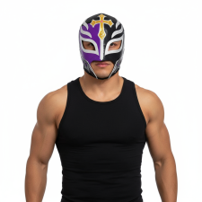 WWE Rey Mysterio Mask Prop - Purple Black Rey Mysterio Costume Cosplay Mask