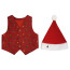 Kids Christmas Costume - Red Vest Hat Set Christmas Cosplay