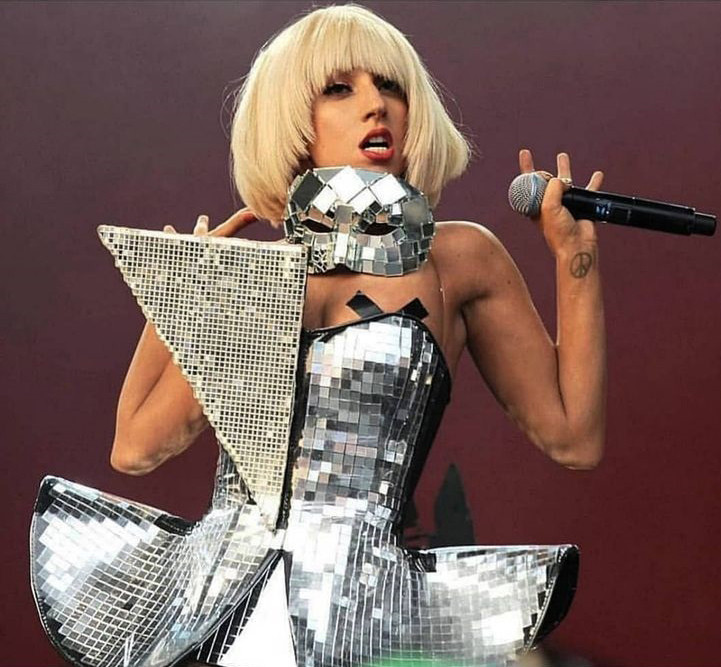 Lady Gaga Costume - Shiny Disco Ball Brixton Academy Lady Gaga Cosplay