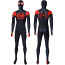 Spider-Man Into the Spider-Verse Miles Morales Battle Damage Suit Costume - Bodysuit Mask Spider Man Cosplay