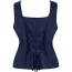 Medieval Renaissance Pirate Costume - Blue Lace Up Corset Sueded Dress Pirate Cosplay