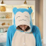 Kids Sky Blue Snorlax Costume - Onesie Jumpsuit Sky Blue Snorlax Cosplay