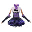 Naraka: Bladepoint Tessa Costume - Black Purple Mini Dress Tessa Cosplay