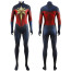 The Marvels Captain Marvel Costume - Blue Red Bodysuit Captain Marvel Cosplay