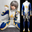 Anime Furry Fur Suit Costume - Blue White Bodysuit With Tail Anime Furry Cosplay