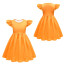Girls Sprunki Orange Oren Costume - Dress Mask Set Orange Sprunki Cosplay