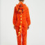 Kids Orange Triceratops Costume - Onesie Jumpsuit Orange Triceratops Cosplay