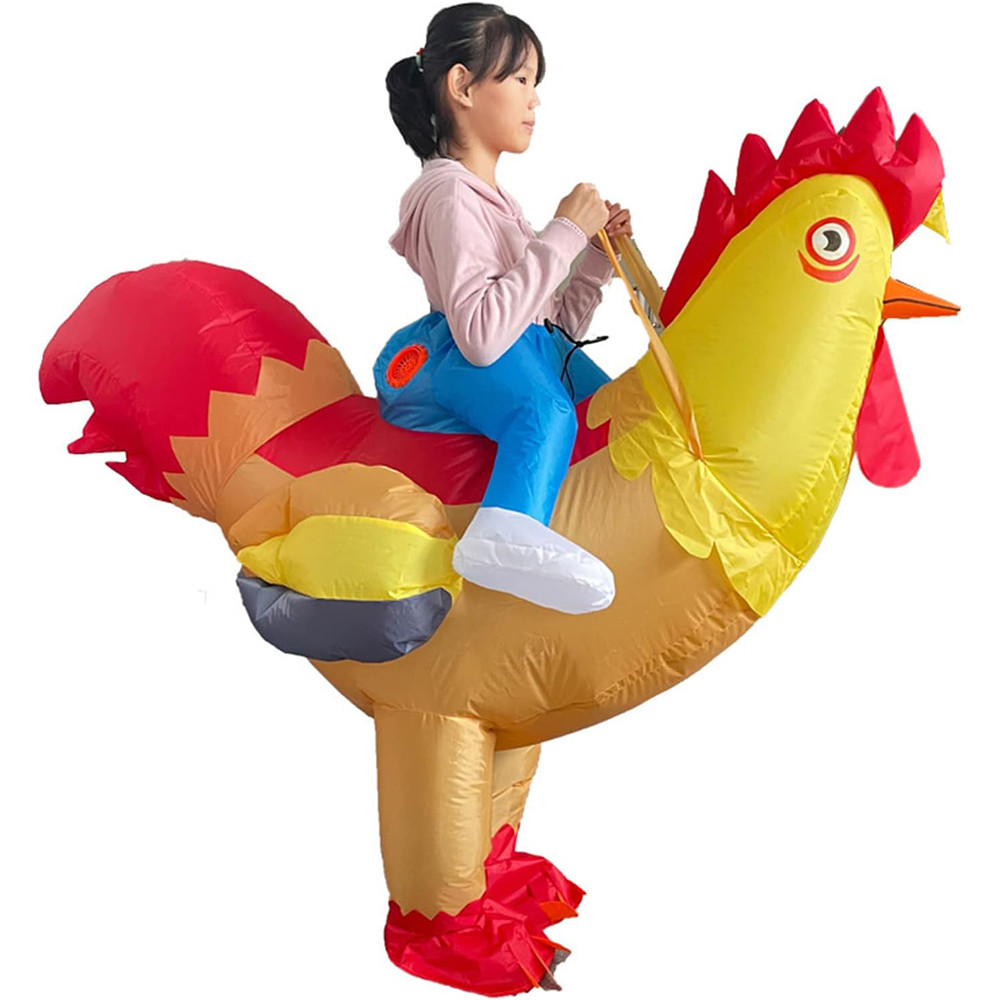 Riding Rooster Inflatable Costume - Riding Rooster Cosplay