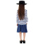Girls Bank Robber Costume - Shirt Skirt Mask Hat Bank Robber Cosplay