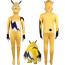 Palworld Grizzbot Costume - Yellow Bodysuit Mask Set Grizzbot Cosplay