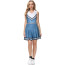 Olivia Rodrigo Good 4 U Music Video Outfit Costume - Blue White Top Dress Cheerleader Dress Olivia Rodrigo Cosplay